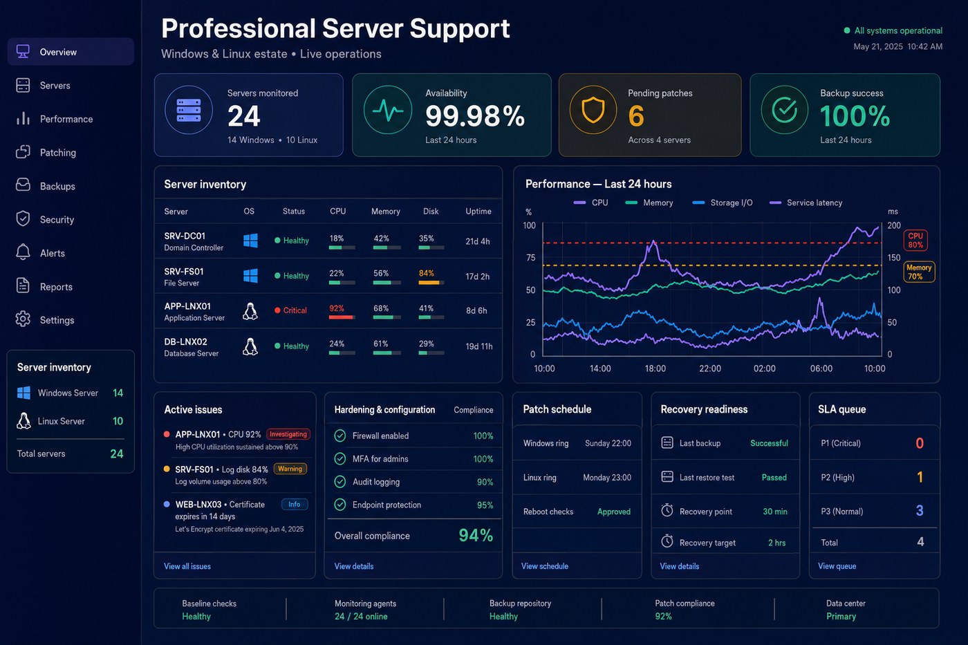 Professional Server Support